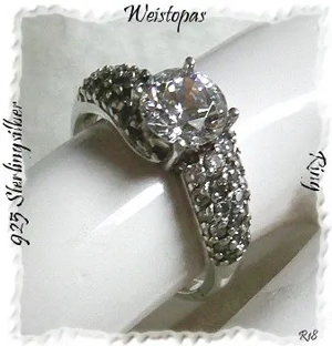 Ring, 925 Silber mit gefassten Topassteinen