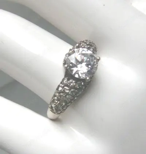 Ring, 925 Silber mit gefassten Topassteinen Bild 3