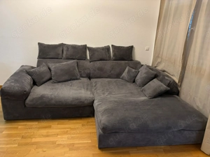Gemütlicher Cord Ecksofa