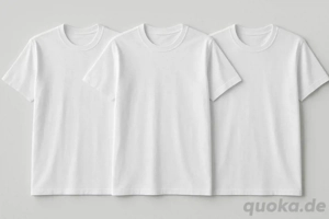 Weiss T-Shirt für herren und Damen aus 100% gekämter baumwolle 