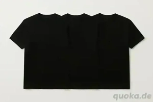 schwarz t-shirt für Herren und Damen aus 100% gekämter baumwolle