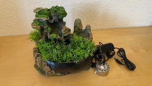 Tisch-Brunnen, Indoor Wasserfall, Wasserspiele mit Lichteffekte zum Entspannen