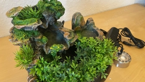 Tisch-Brunnen, Indoor Wasserfall, Wasserspiele mit Lichteffekte zum Entspannen Bild 9