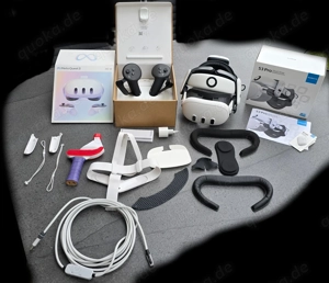 Meta Quest 3 512GB + BOBOVR S3 Pro Head Strap und weiterem Zubehör.