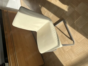 4 Stühle Freischwinger Creme Farbe 