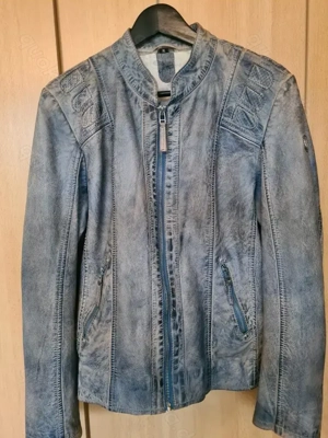 Damen Lederjacke Gipsy, Jeansoptik, Größe S M