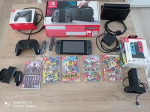 nintendo switch 1 original spiel Konsole mit 5 spiel + Originalverpackung 