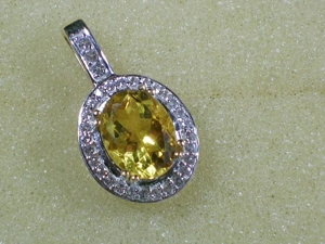 NEU: Anhänger 585 Gold mit Goldberyll - Heliodor