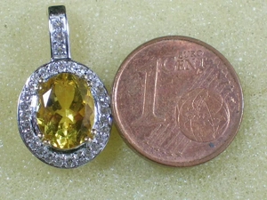 NEU: Anhänger 585 Gold mit Goldberyll - Heliodor Bild 2