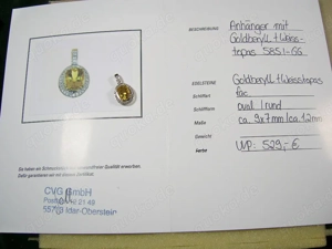 NEU: Anhänger 585 Gold mit Goldberyll - Heliodor Bild 5