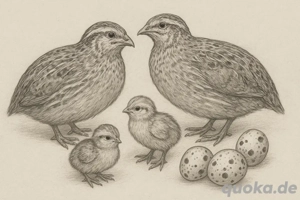 Wachteln,Tagesküken,Wachteleier,Bruteier