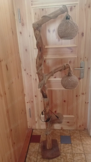 Stehlampe Holzlampe Designerlampe Esszimmer Wohnzimmer