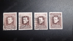 Briefmarken Österreich 1947: GRILLPARZER gestempelt komplett