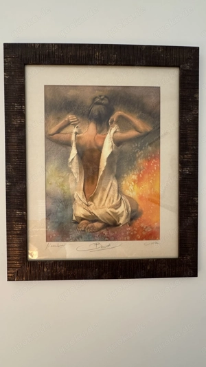 Bild mit Rahmen (Kupfer   braun): Frauenabbildung