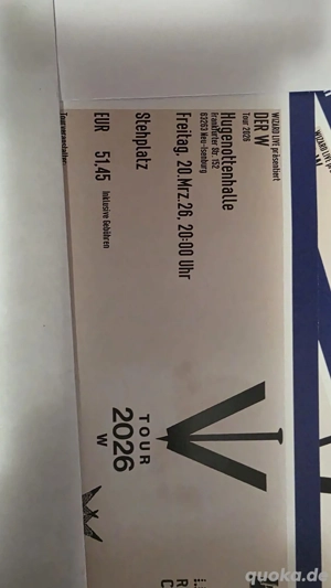 Der W, 4 Tickets, Hugenottenhalle Frankfurt 
