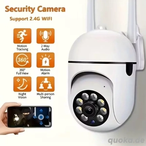 360  Panorama Drahtlose Sicherheitskamera mit Farb-Nachtsicht NEU 