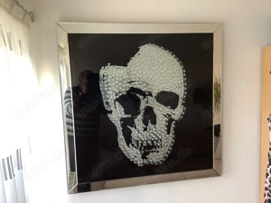 Kare Glasbild Totenkopf-Motiv