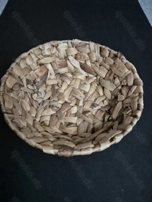 Handgeflochtener Korb aus Wasserweide + kleines Körbchen dazu geschenkt