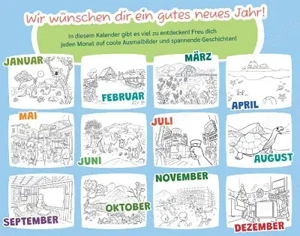 Kinderkalender mit Ausmalbildern zu verschenken Bild 2