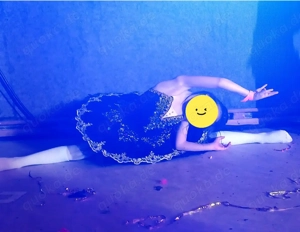 Ballettkleid Schwarzgold 130