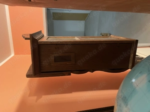 Regulator Wanduhr Antik 1900 mit Schlüssel Jugendstil Bild 2