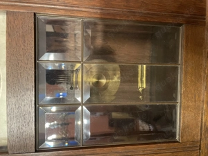 Regulator Wanduhr Antik 1900 mit Schlüssel Jugendstil Bild 4