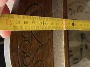 Regulator Wanduhr Antik 1900 mit Schlüssel Jugendstil Bild 6