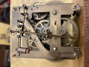 Regulator Wanduhr Antik 1900 mit Schlüssel Jugendstil Bild 9