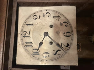 Regulator Wanduhr Antik 1900 mit Schlüssel Jugendstil Bild 10