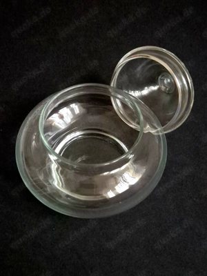 Bonbonglas, Bonbonniere, Glasdose Bild 2