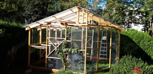 Wachtelvoliere   Gewächshaus