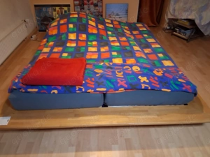 Doppelbett Buche massiv, futonähnlich,2 x Lattenrost