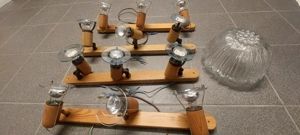 4 Deckenlampen 3 Spots, 1 Glaslampe