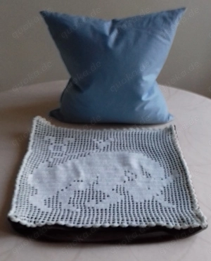 4 Dekokissen mit Sternzeichen, edle Handarbeit, je  Bild 6