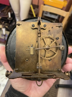 Regulator Klein Wanduhr Pendeluhr antik um 1900  Bild 5