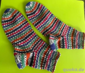 Socken, handgestrickt, Gr. 39, mit kurzem Schaft