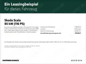 Skoda Scala SELECTION 1 0 TSI DSG RK Sitzhzg. LED Bild 2