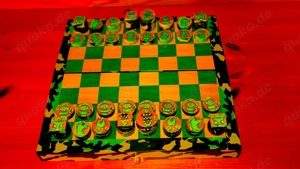 Militär Schachspiel Camouflage Muster Schachfiguren Reiseschachbrett Schachbrett Holz Chess Bild 8