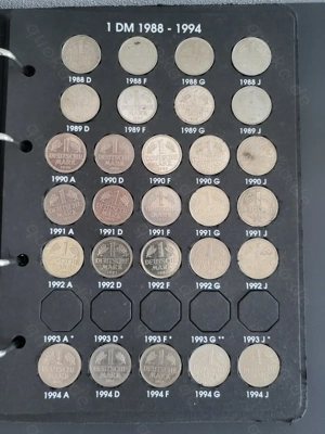 1 DM Stück verschiedene komplette Jahrgänge