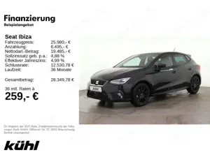 SEAT Ibiza 1.0 TSI DSG FR Black Edition LED/Kamera/Ap