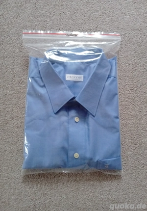 Gr. 44, Hemd, Eterna, blau, neuwertig