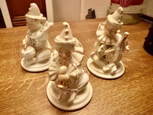 Harlekin Figuren, ähnlich Hummel ca. 12 cm 3 Stück Bild 2