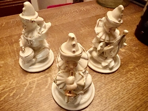 Harlekin Figuren, ähnlich Hummel ca. 12 cm 3 Stück