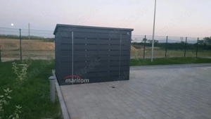 Blechgarage Müllhaus Gehäuse für Mülltonnen Mülltonnenüberdachung