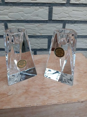 Zwei Kerzenständer von Villeroy & Boch Bleikristallglas