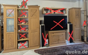 Wohnwand mit viel Stauraum