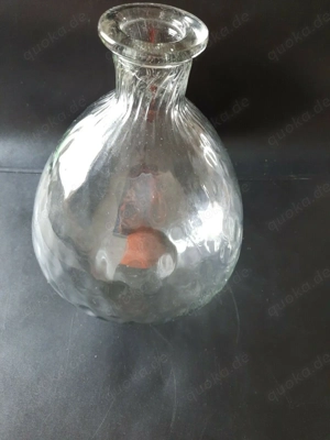 Glasvase Glasflasche, Vase birnenförmig