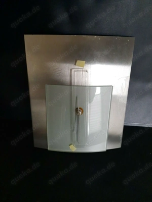 Wanduhr Edelstahl für Büro Office, Wohnzimmer modern ca. 27cm hoc Bild 2