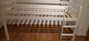 Hochbett, 90x200 cm ,mit 2 Vorhängen zum Höhle bauen