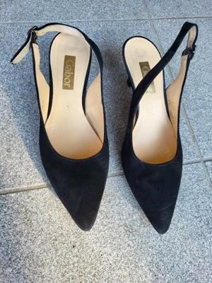 Schwarzer offener Pumps  Sandale von Gabor, Größe 7